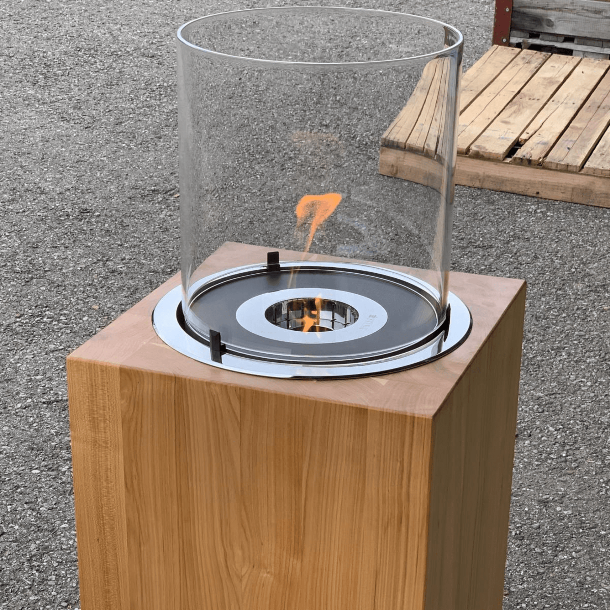 FlameCube Feuerstelle moderne Würfelform